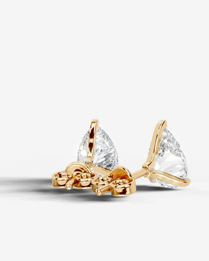 Jamie Lab Grown Diamond Earrings Pear - Yellow Gold