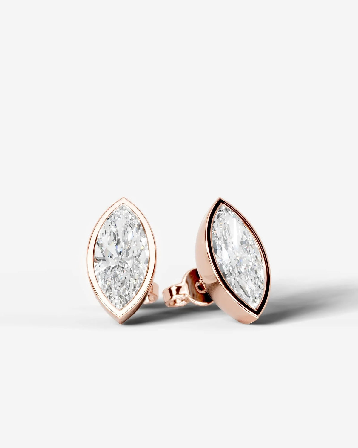 Janice Lab Grown Diamond Earrings Marquise - Rose Gold