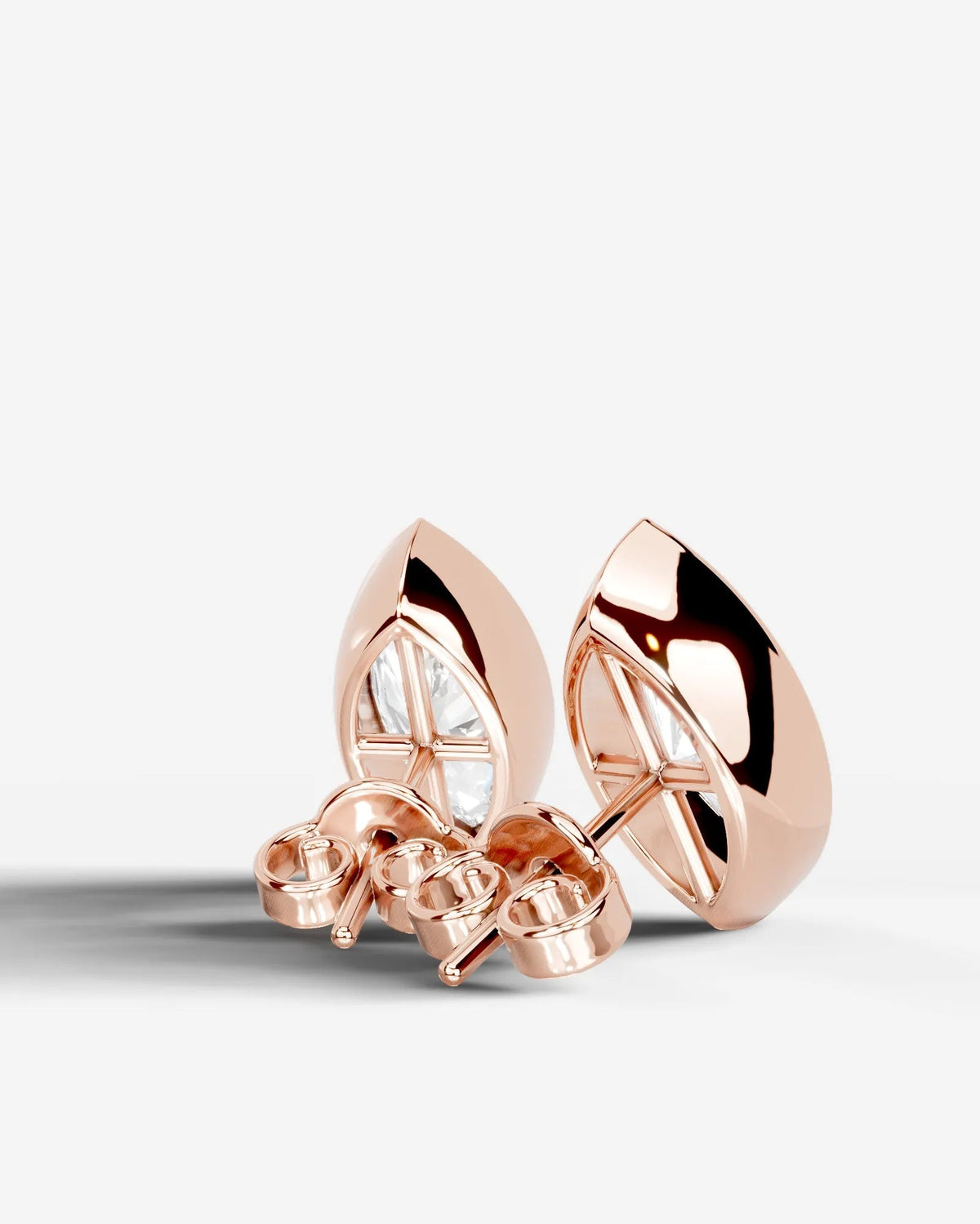 Janice Lab Grown Diamond Earrings Marquise - Rose Gold