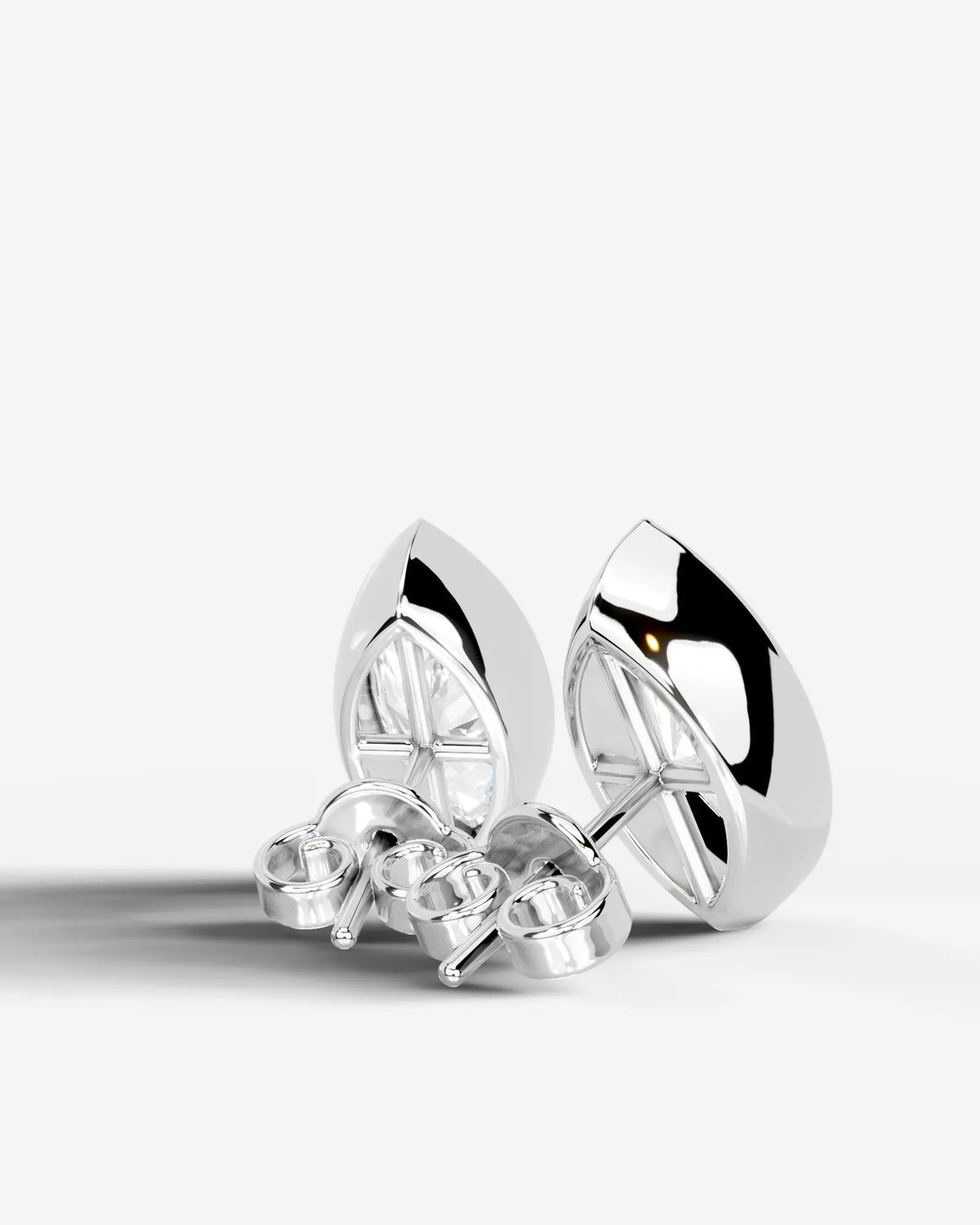 Janice Lab Grown Diamond Earrings Marquise - White Gold