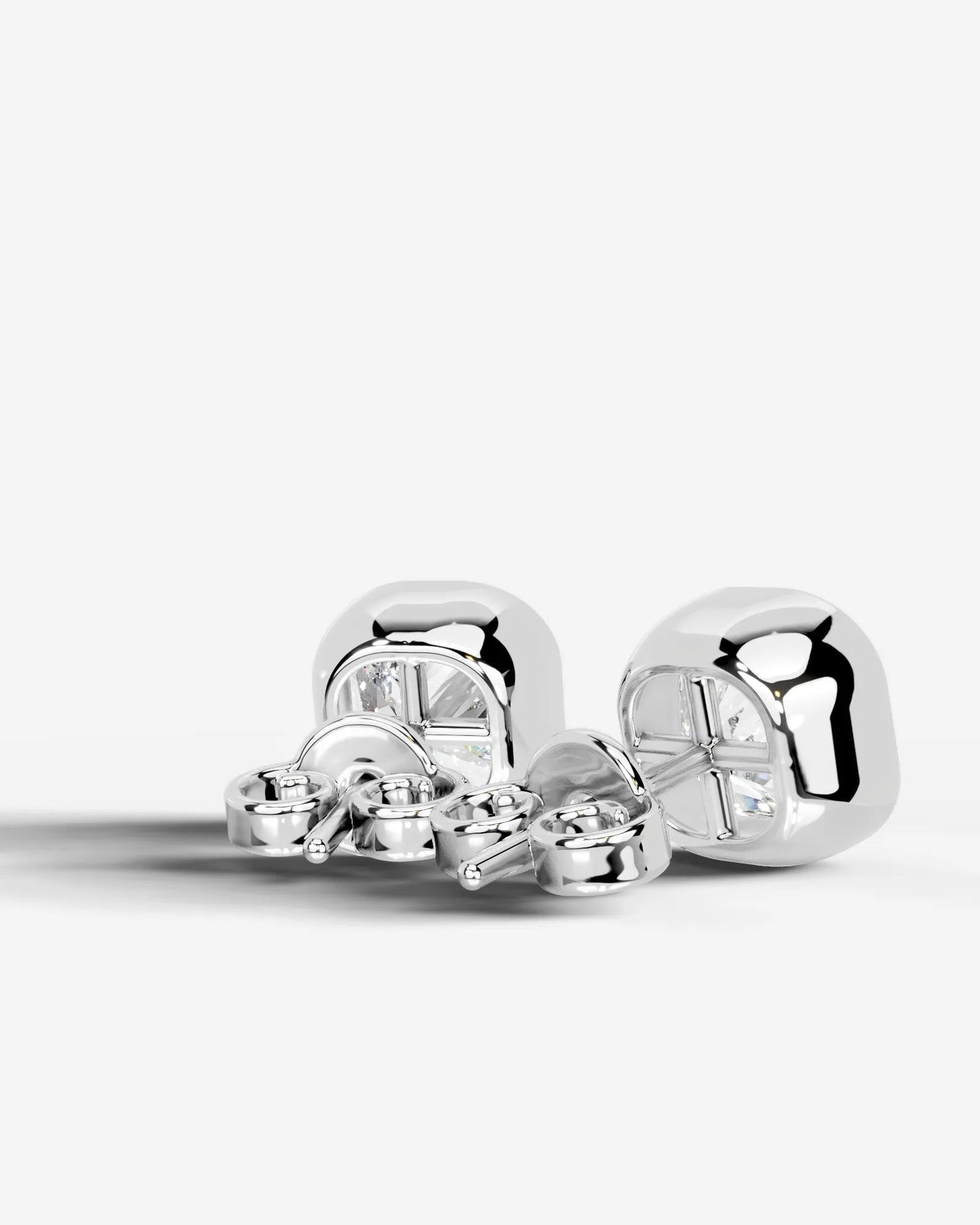 Janice Lab Grown Diamond Earrings Square Cushion - Platinum