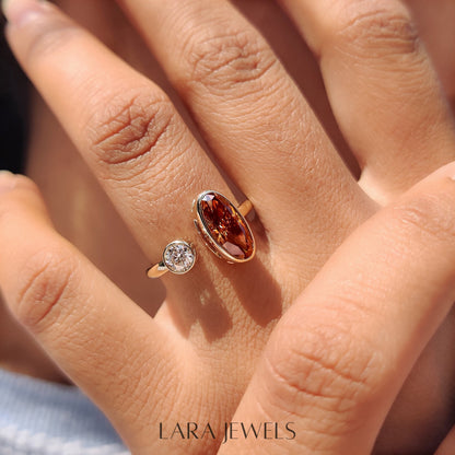 Lab grown round engagement ring in Lara Jewels setting, available in Silver. IGI certified, ethically sourced, handcrafted at Lara Jewels.