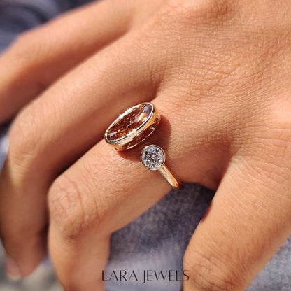 Lab grown round engagement ring in Lara Jewels setting, available in Silver. IGI certified, ethically sourced, handcrafted at Lara Jewels.