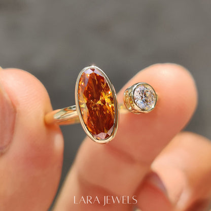 Lab grown round engagement ring in Lara Jewels setting, available in Silver. IGI certified, ethically sourced, handcrafted at Lara Jewels.