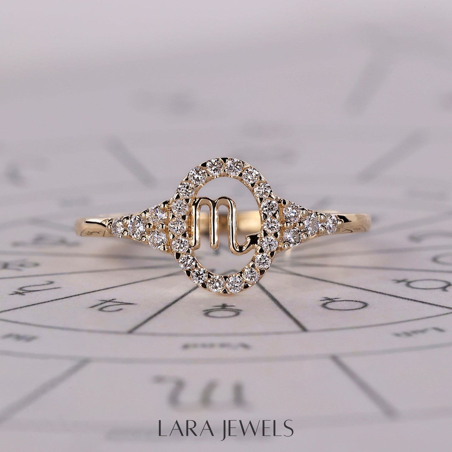 Lab grown diamond engagement ring in Yellow Gold Finish, available in Silver. IGI certified, ethically sourced, handcrafted at Lara Jewels.
