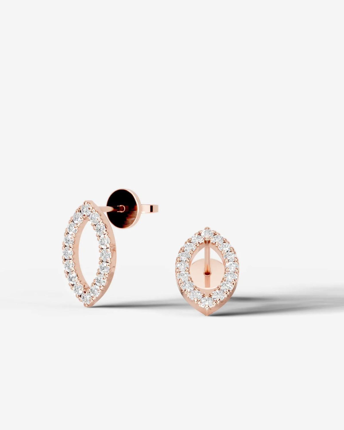 Linda Lab Grown Diamond Earrings Marquise - Rose Gold