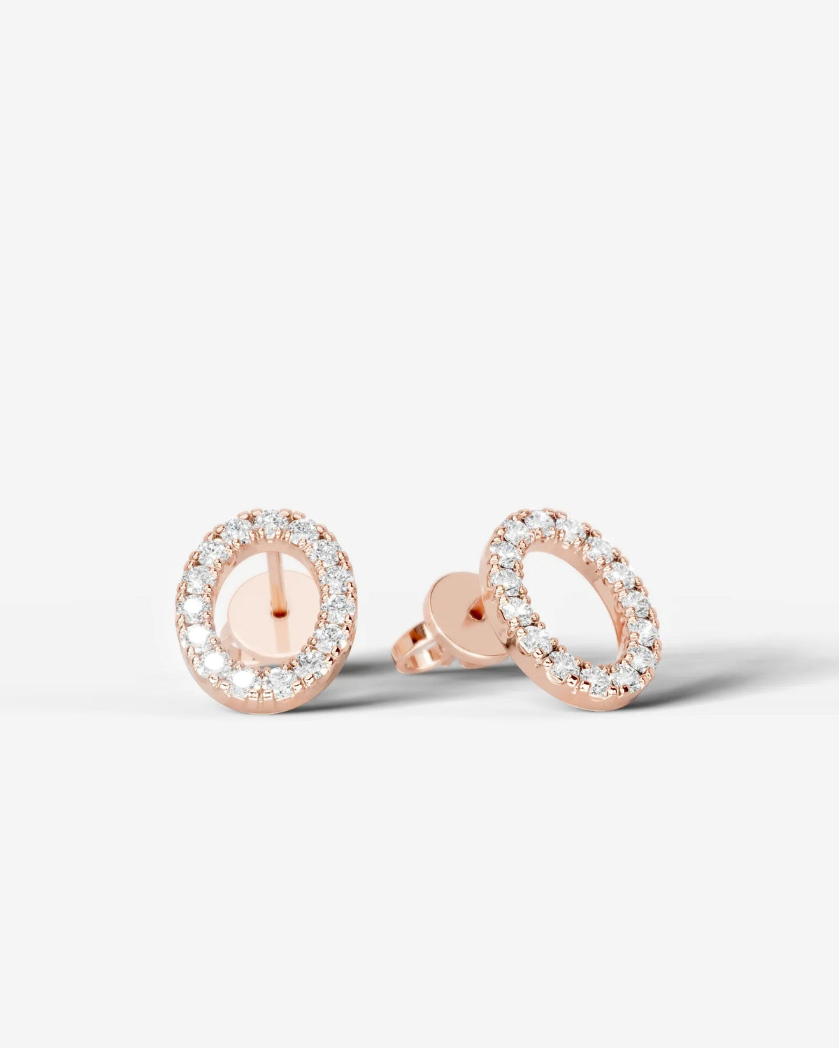 Linda Lab Grown Diamond Earrings Oval - Rose Gold
