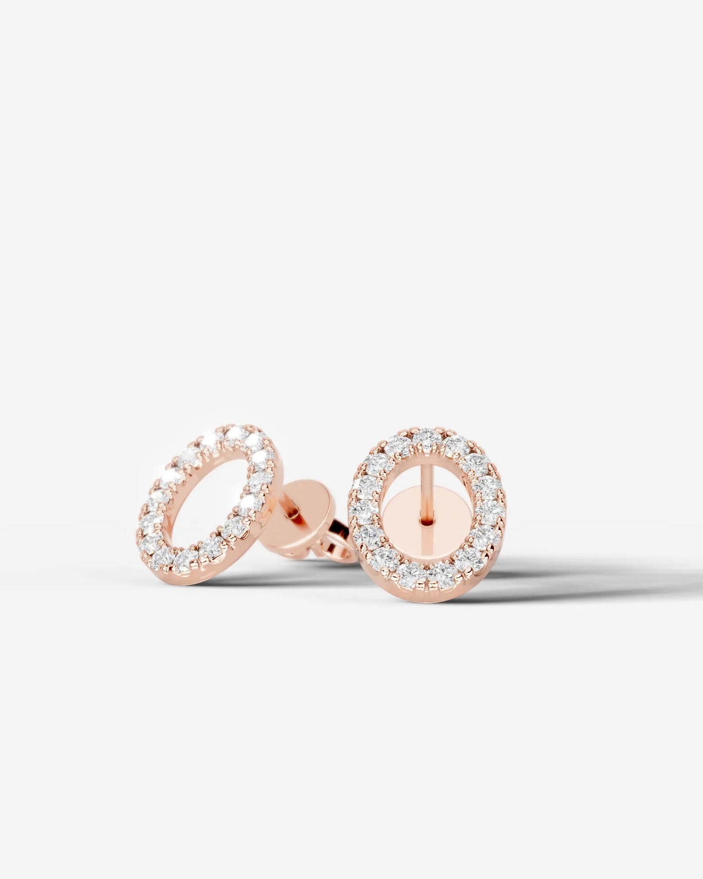 Linda Lab Grown Diamond Earrings Oval - Rose Gold