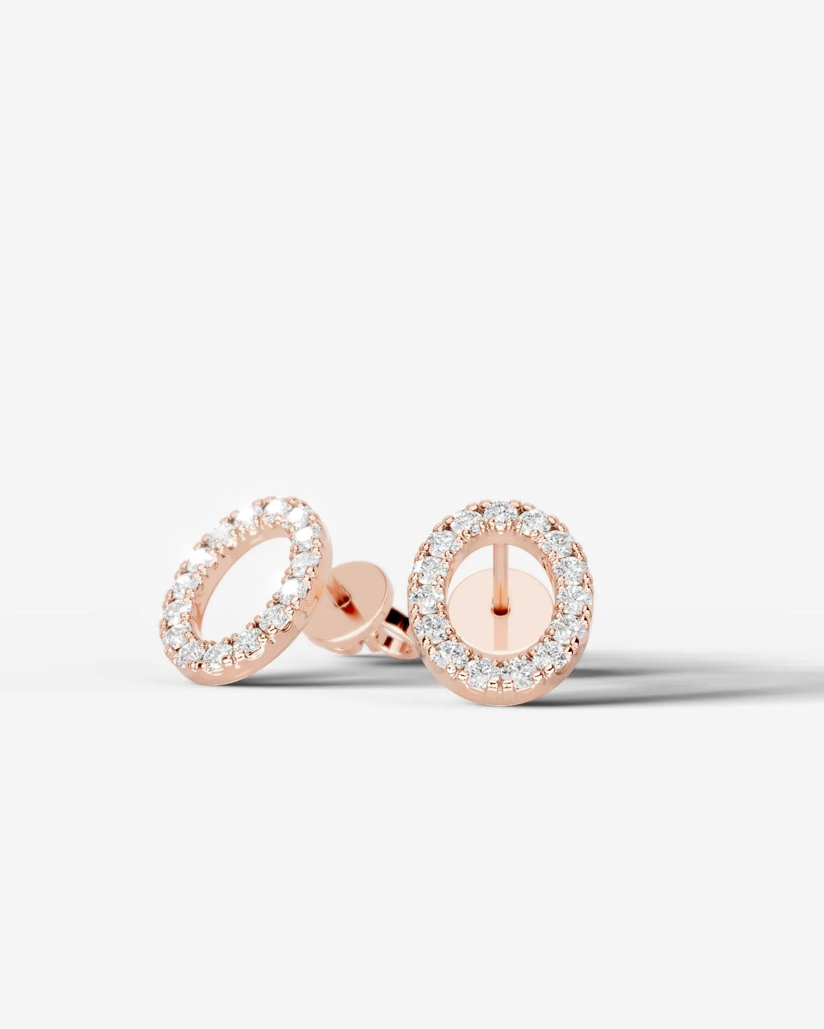 Linda Lab Grown Diamond Earrings Oval - Rose Gold