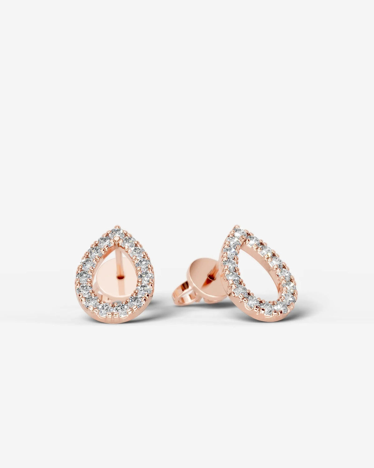 Linda Lab Grown Diamond Earrings Pear - Rose Gold