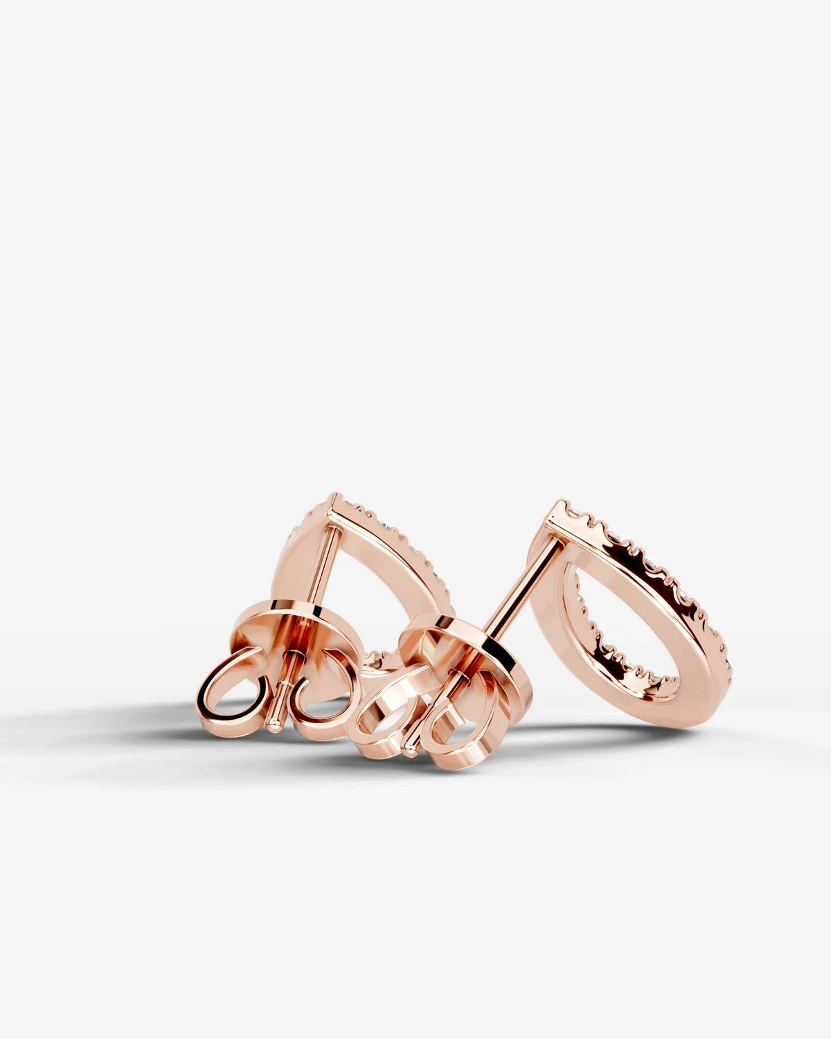 Linda Lab Grown Diamond Earrings Pear - Rose Gold