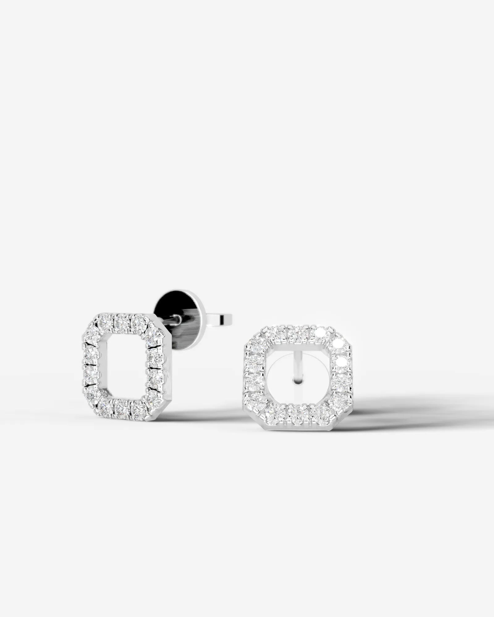 Linda Lab Grown Diamond Earrings Asscher - Platinum