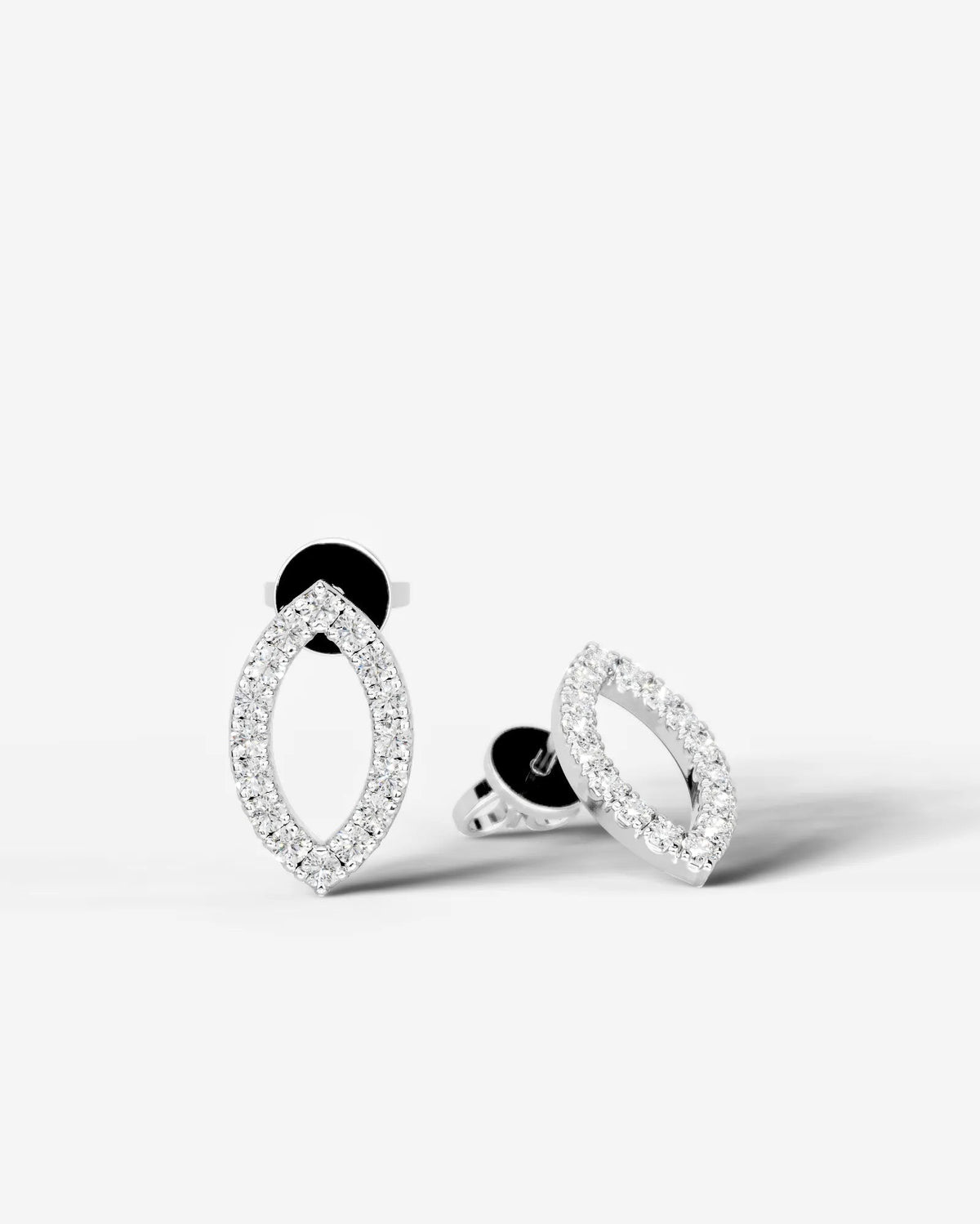 Linda Lab Grown Diamond Earrings Marquise - White Gold