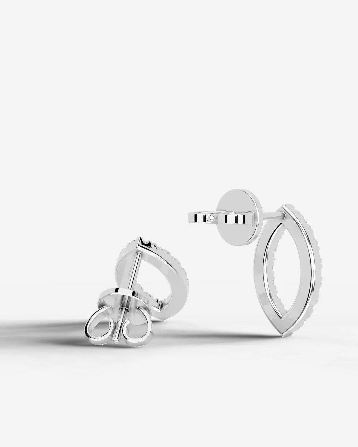 Linda Lab Grown Diamond Earrings Marquise - Platinum