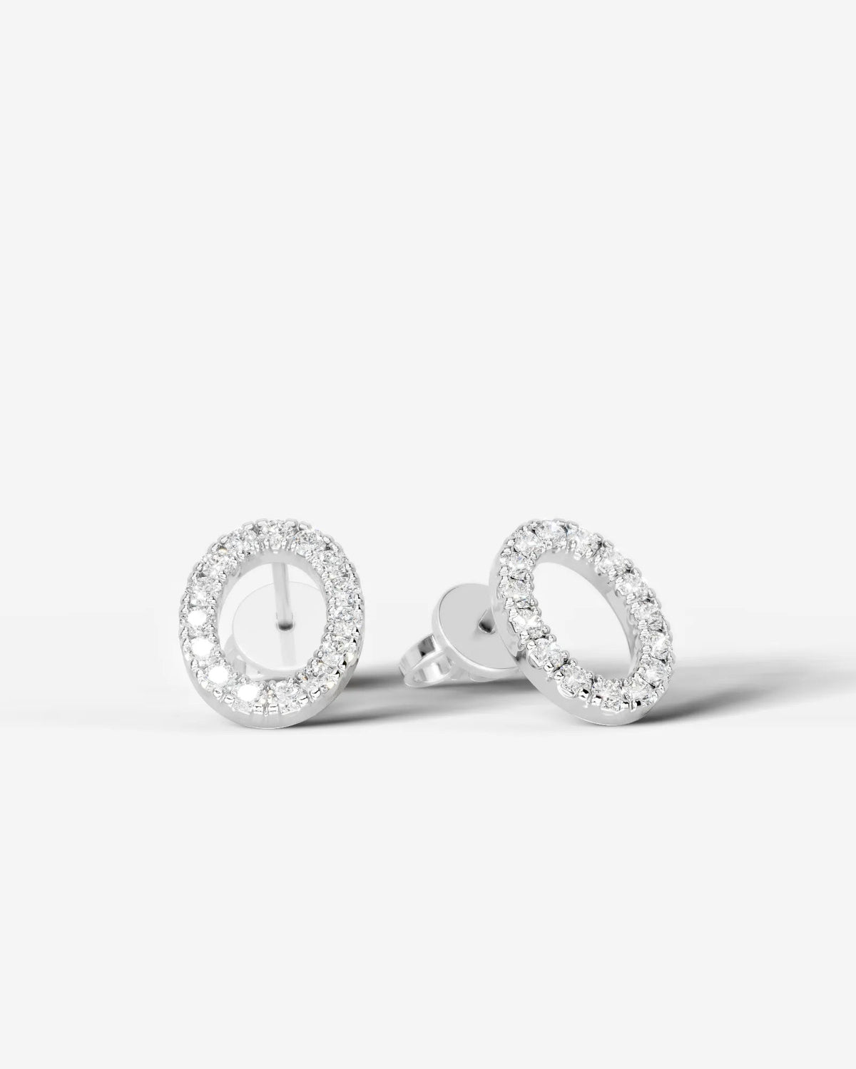 Linda Lab Grown Diamond Earrings Oval - White Gold