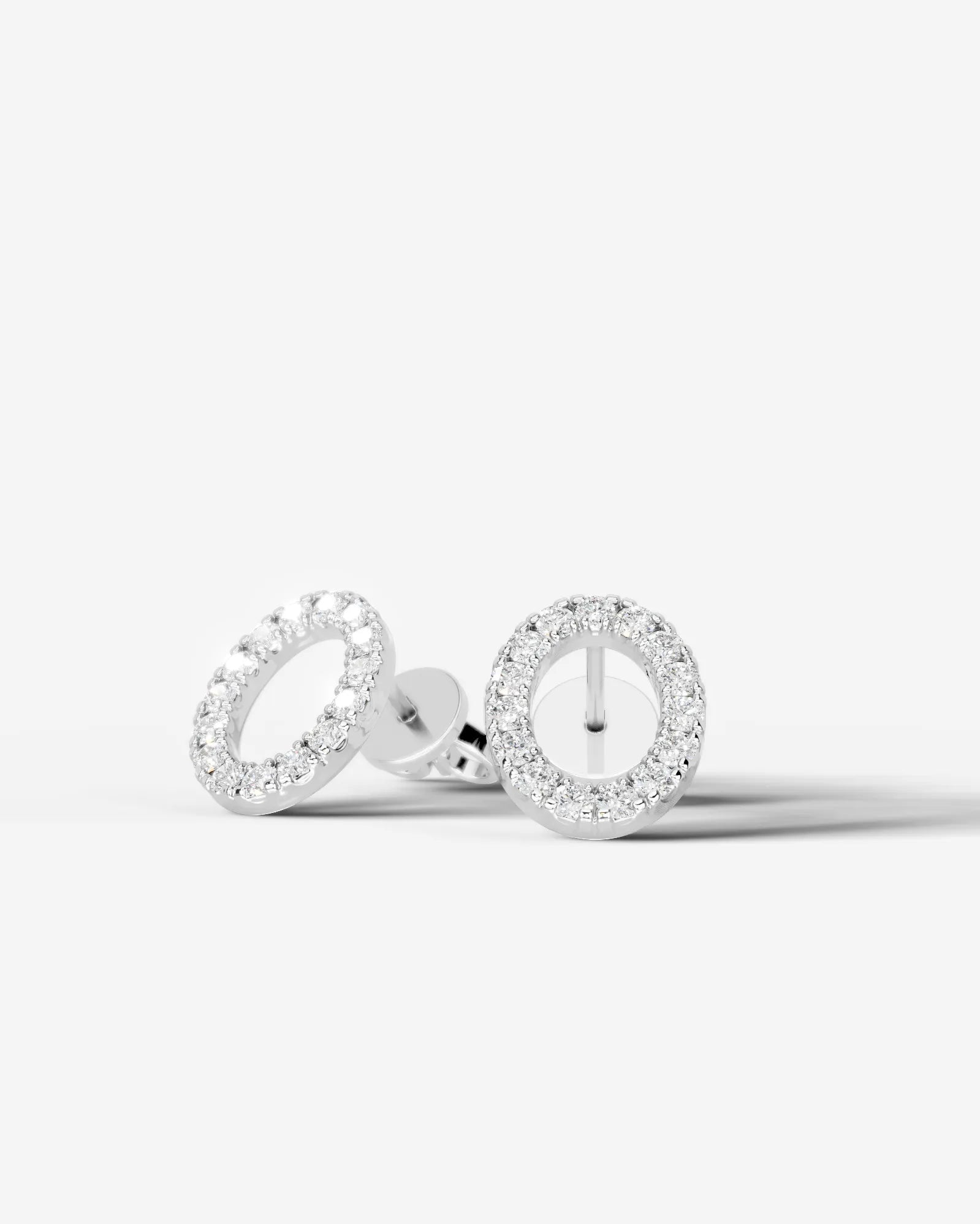 Linda Lab Grown Diamond Earrings Oval - White Gold