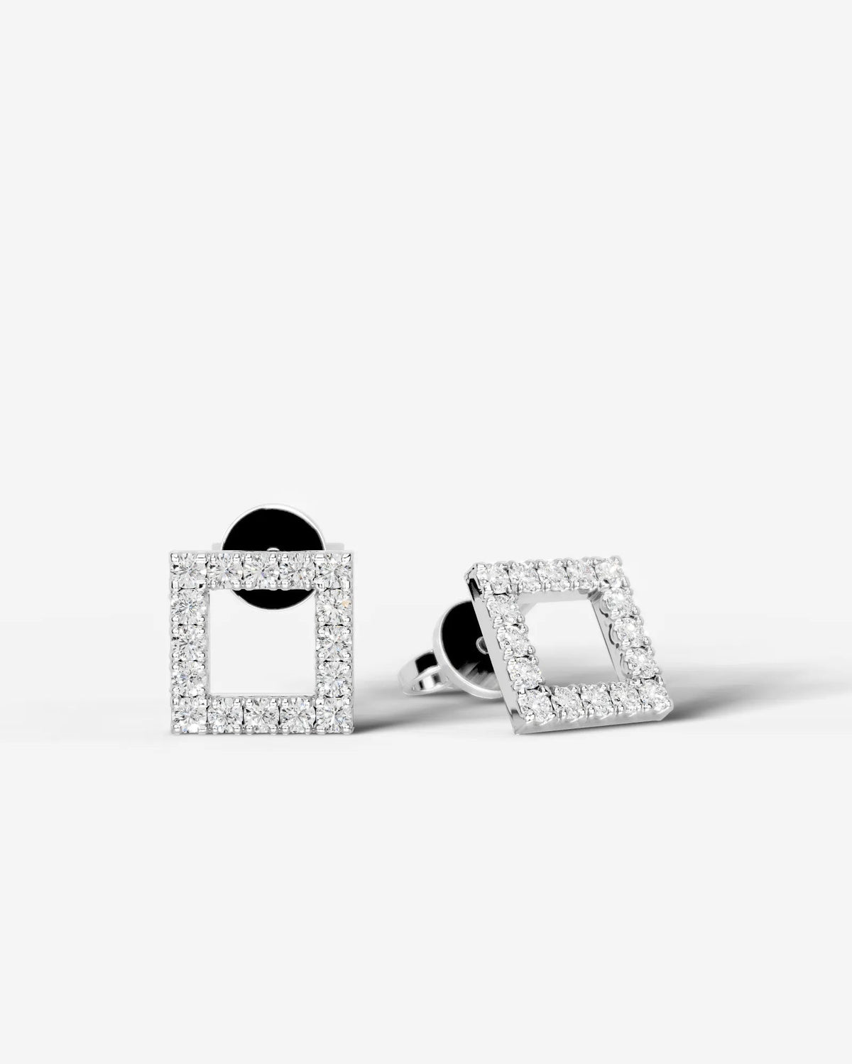 Linda Lab Grown Diamond Earrings Princess - Platinum