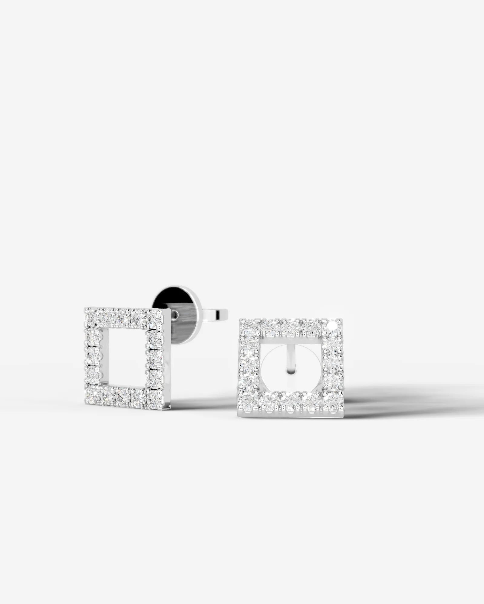 Linda Lab Grown Diamond Earrings Princess - White Gold