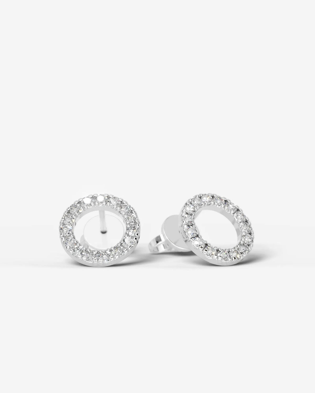 Linda Lab Grown Diamond Earrings Round - Platinum
