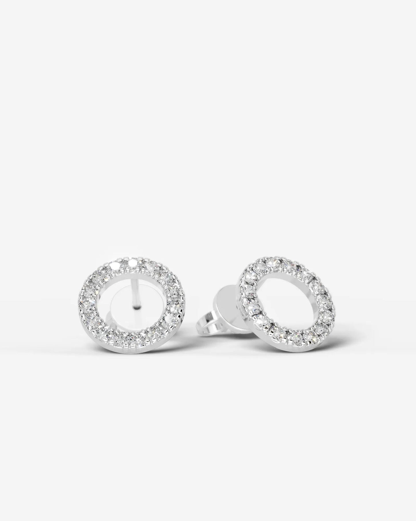 Linda Lab Grown Diamond Earrings Round - White Gold