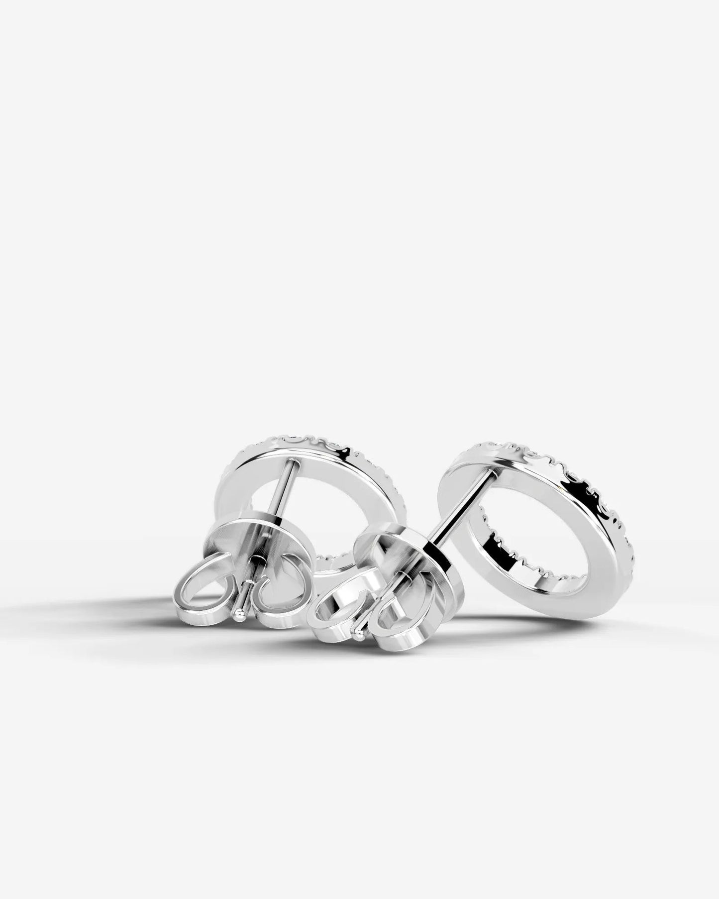 Linda Lab Grown Diamond Earrings Round - Platinum