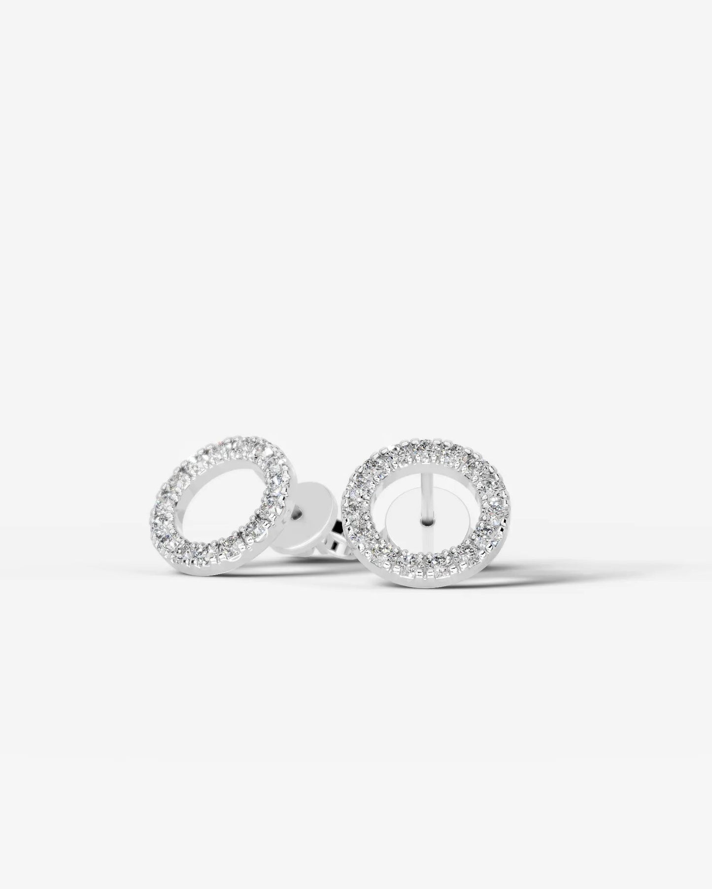 Linda Lab Grown Diamond Earrings Round - Platinum