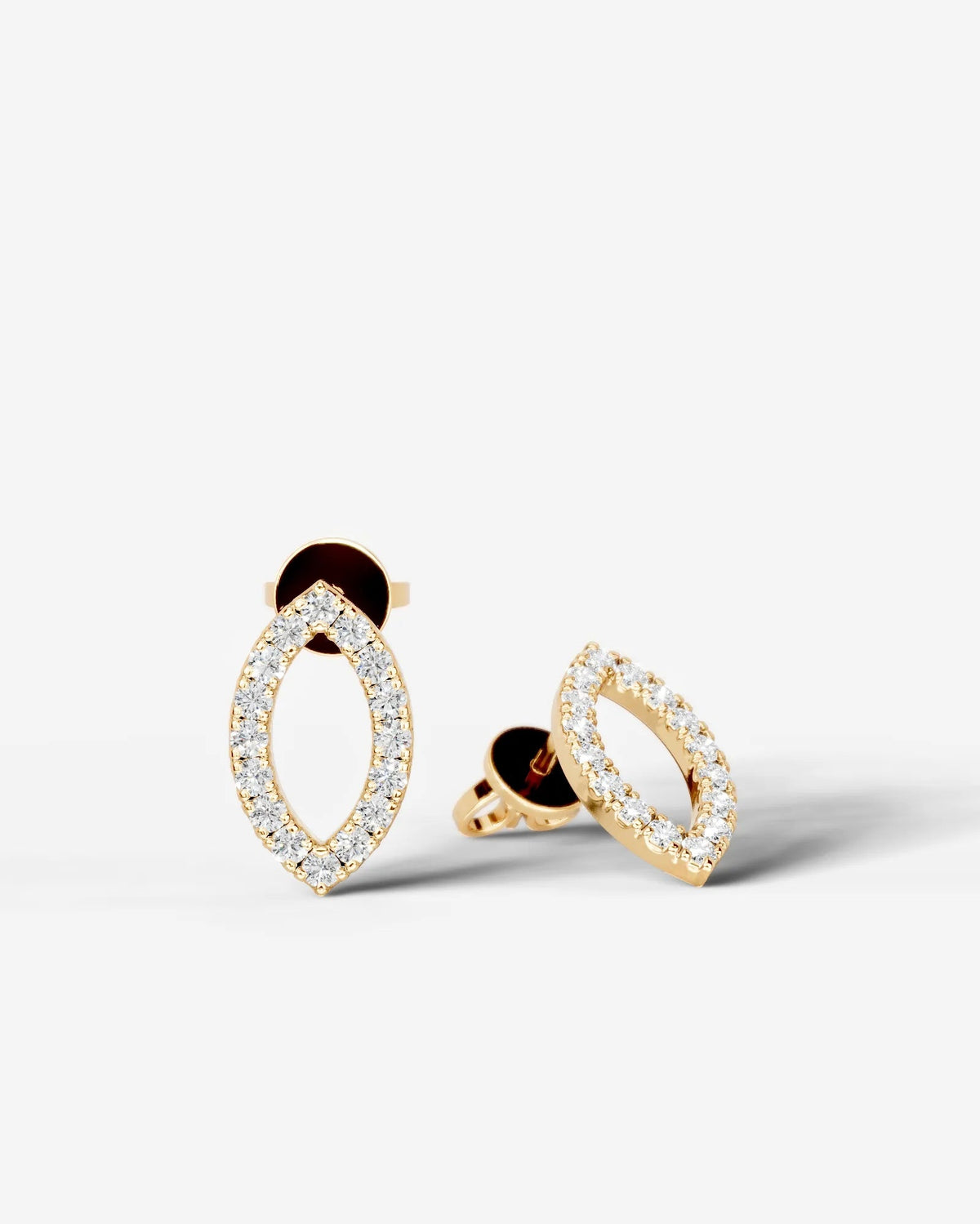 Linda Lab Grown Diamond Earrings Marquise - Yellow Gold