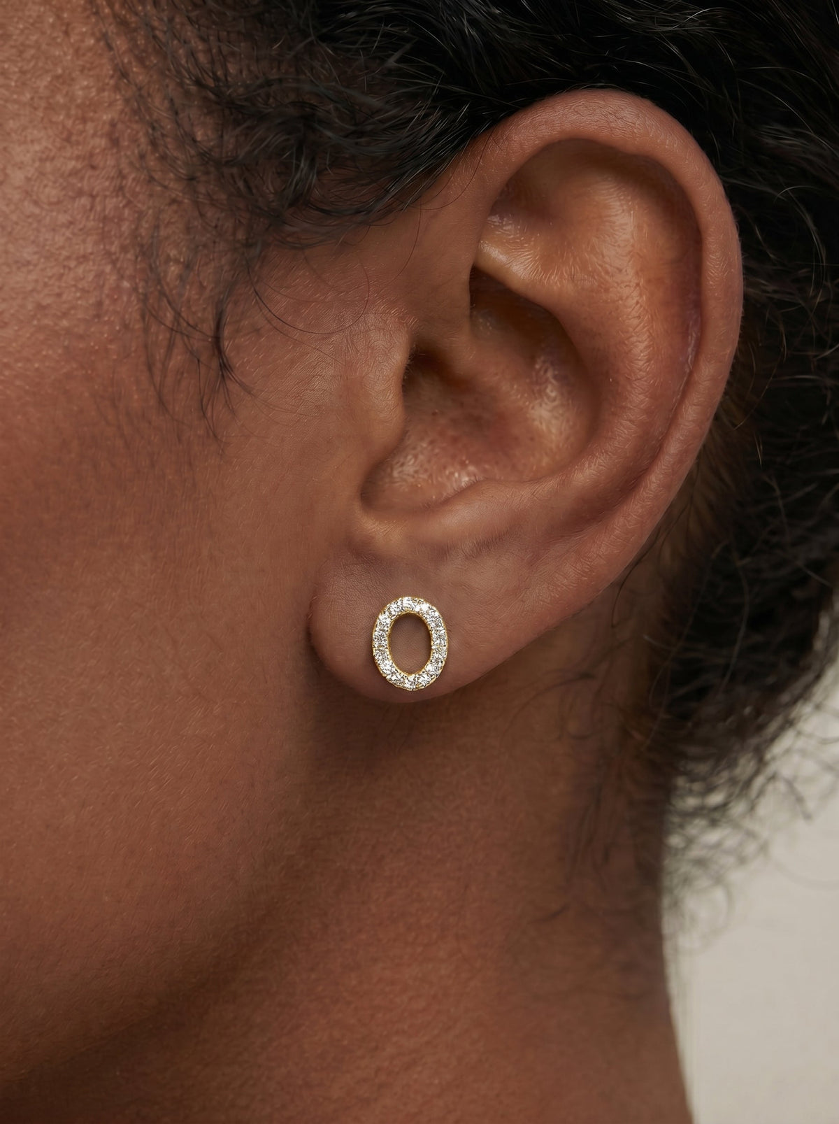 Linda Lab Grown Diamond Earrings Oval - Yellow Gold