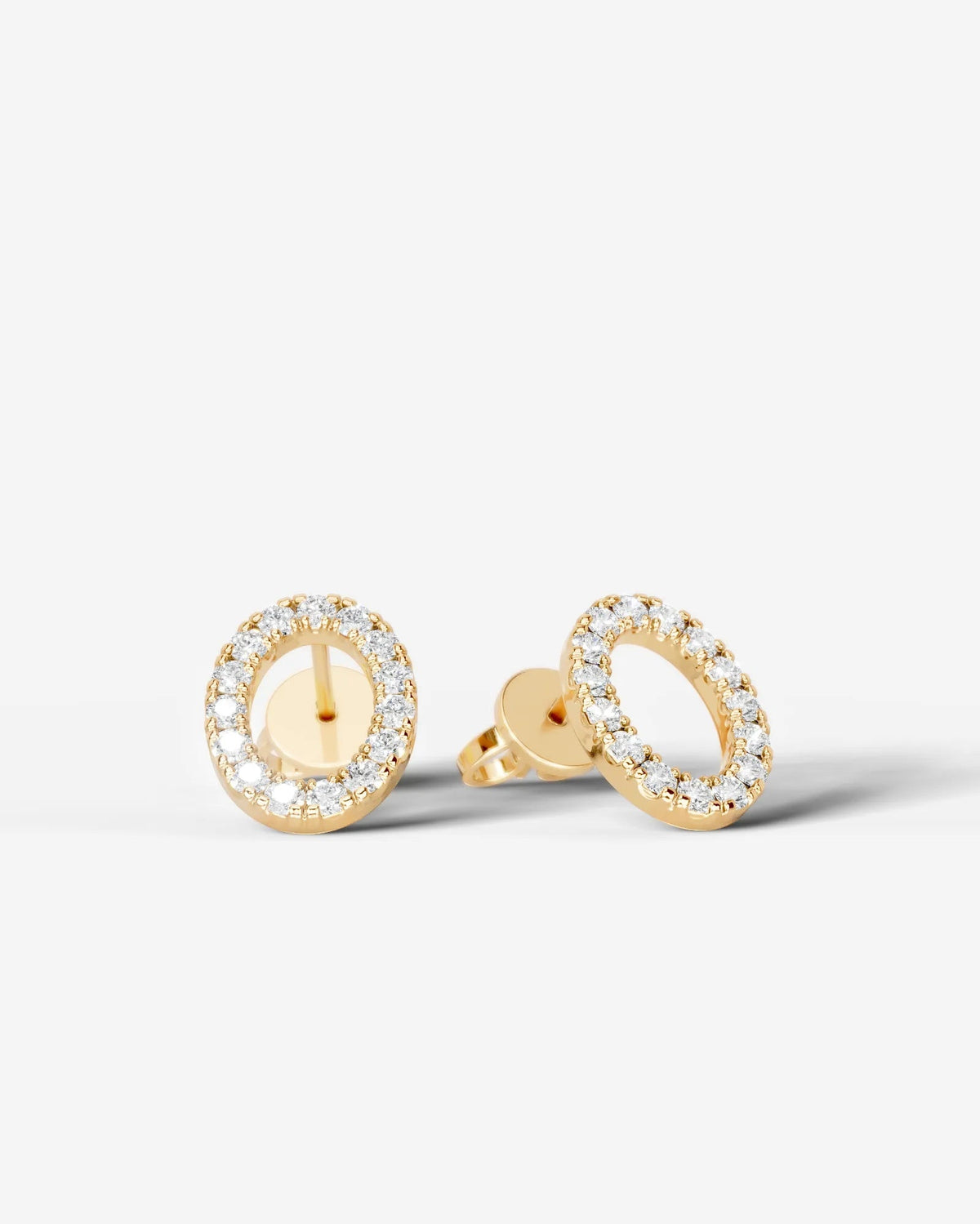 Linda Lab Grown Diamond Earrings Oval - Yellow Gold