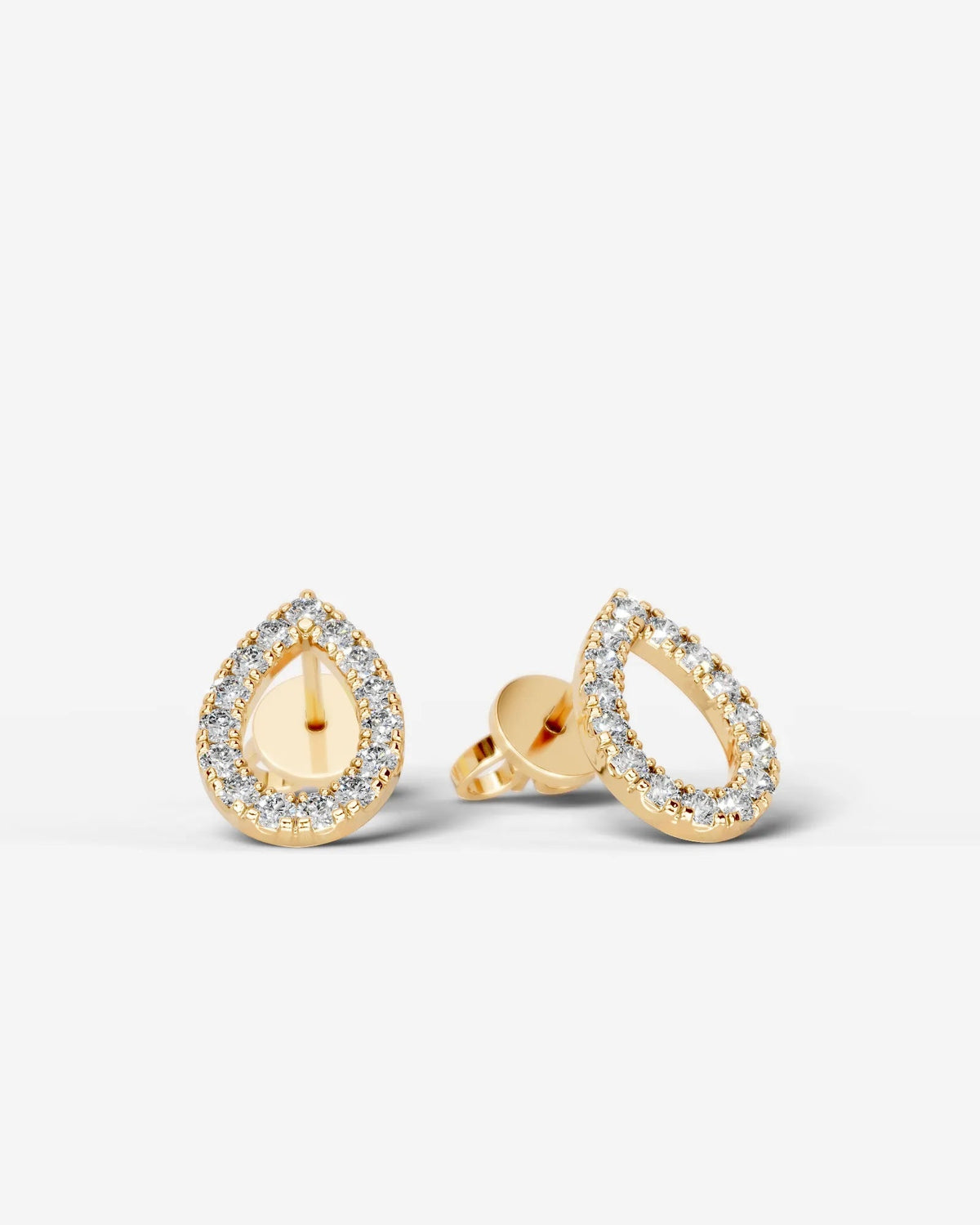 Linda Lab Grown Diamond Earrings Pear - Yellow Gold