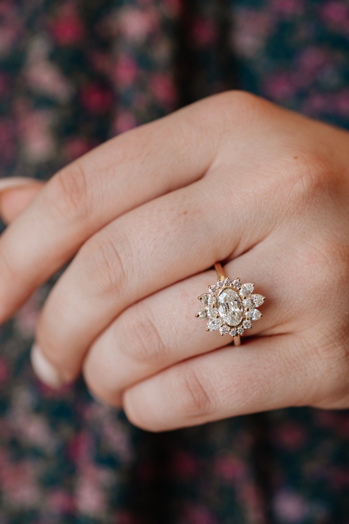 The Ray Old Mine Cut Oval Diamond Ring