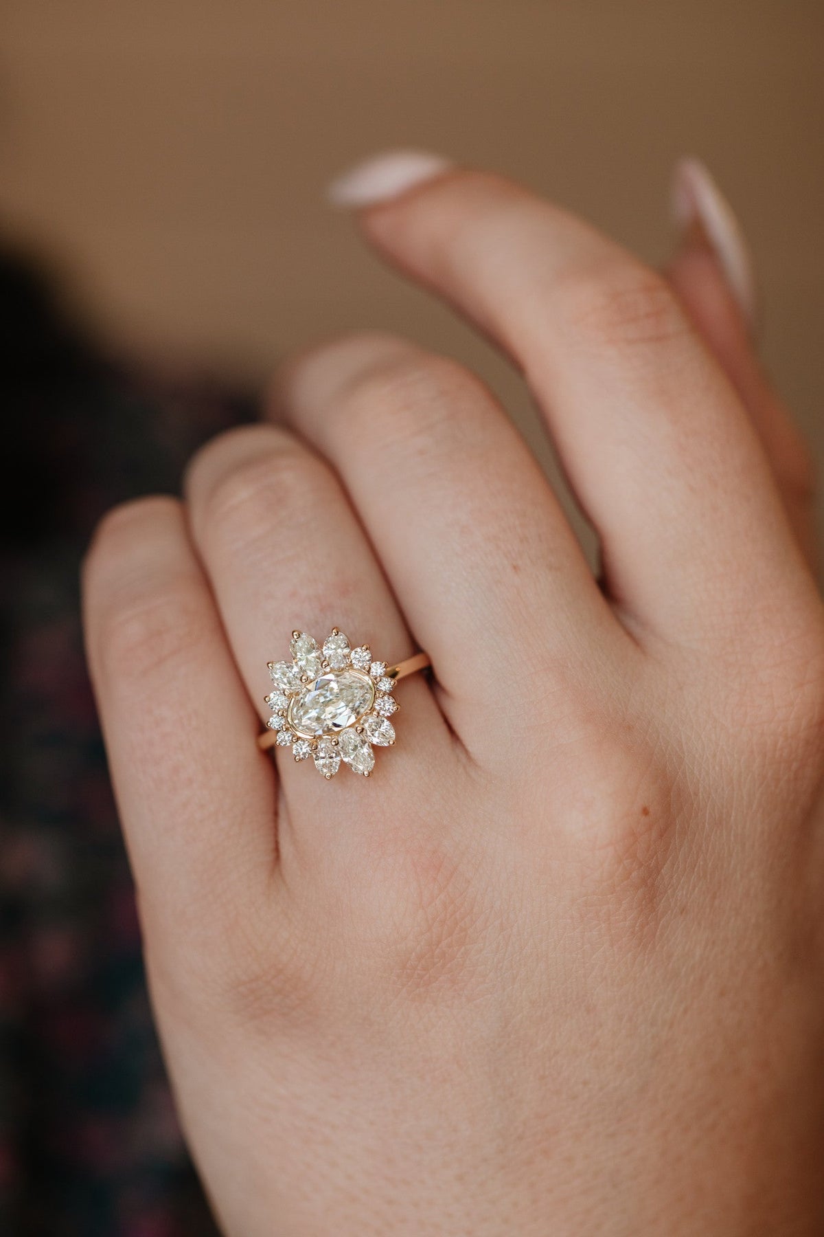 The Ray Old Mine Cut Oval Diamond Ring