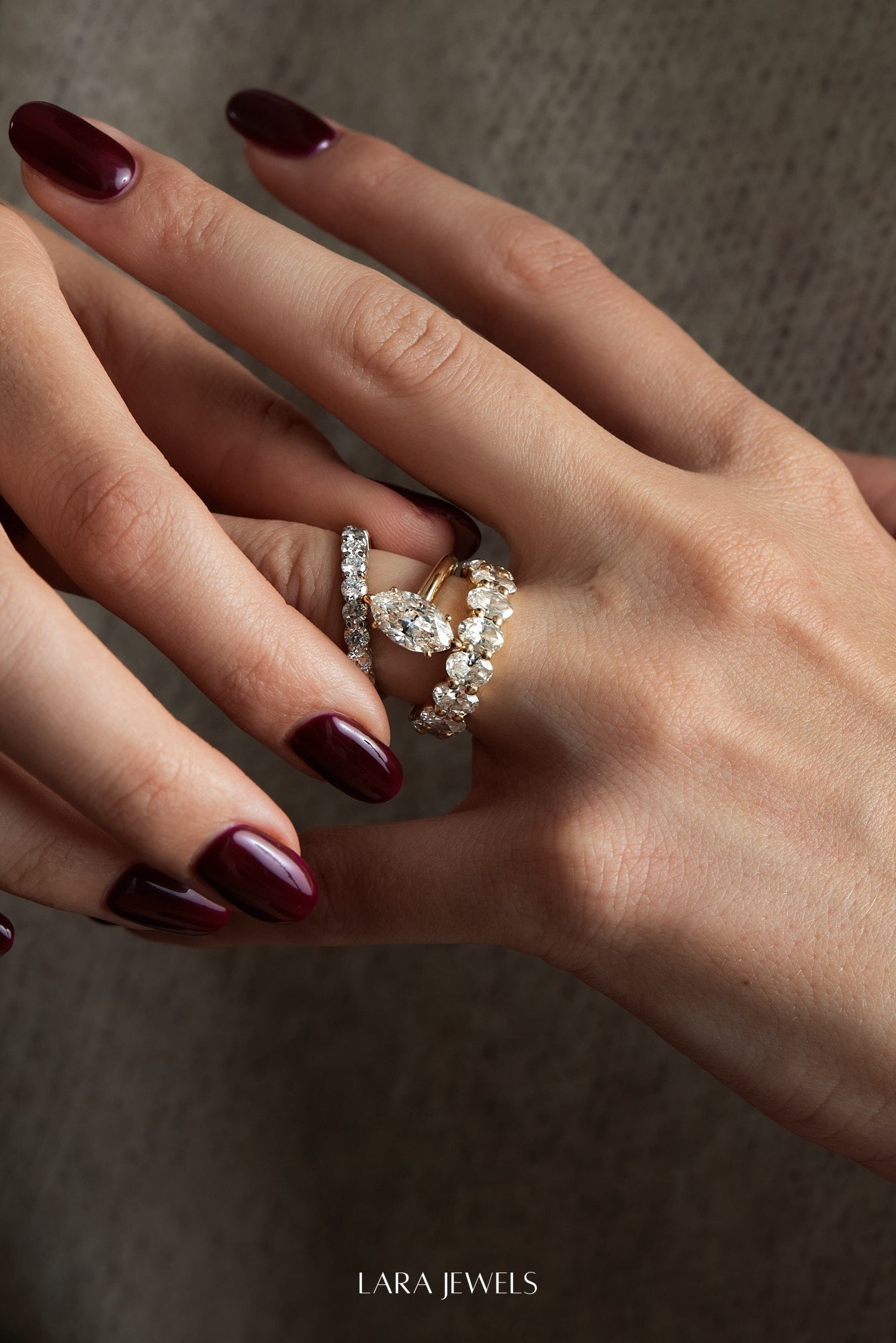 Natasha Marquise Diamond Wrap Ring 18K Gold - Lifestyle