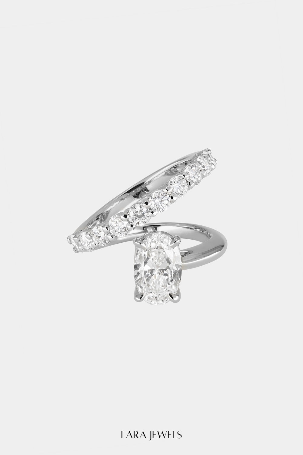 Natasha Oval Diamond Wrap Ring 18K Gold - Detail