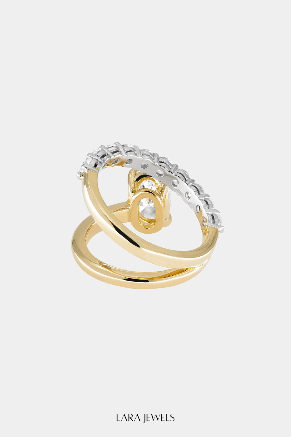Natasha Oval Diamond Wrap Ring 18K Gold - Detail