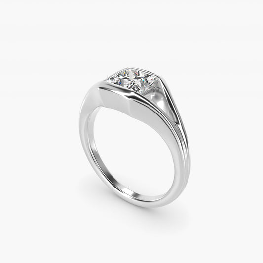 Oculus Solitaire Engagement Ring In 14K White Gold By James Allen - Princess Center
