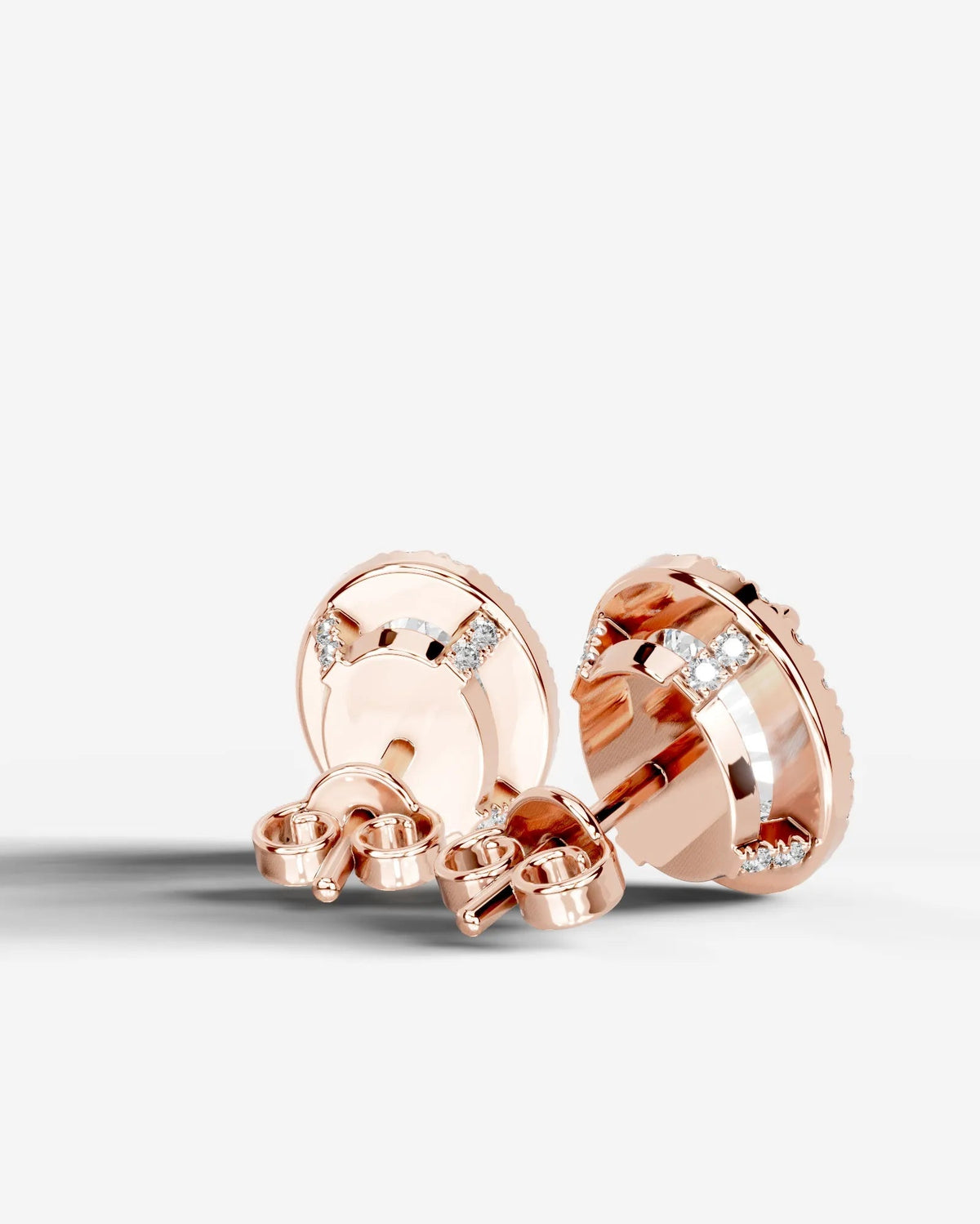 Ophelia Lab Grown Diamond Earrings Oval - Rose Gold