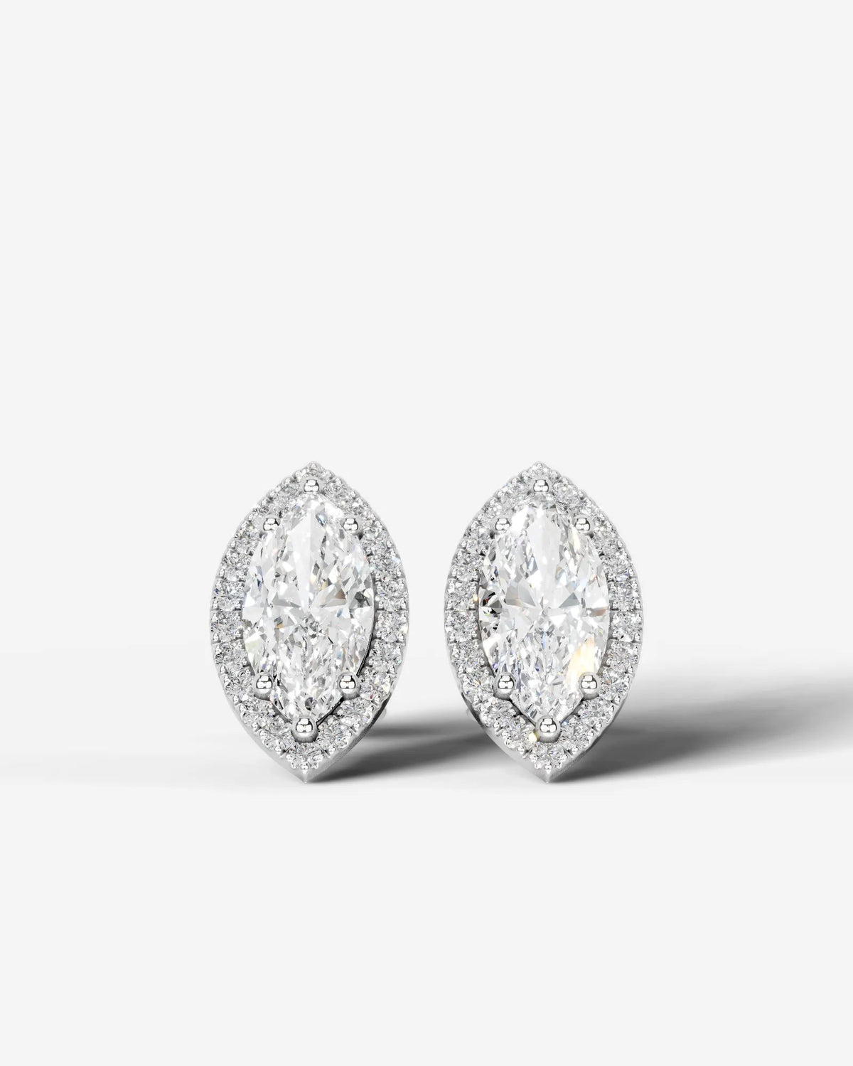 Ophelia Lab Grown Diamond Earrings Marquise - Platinum