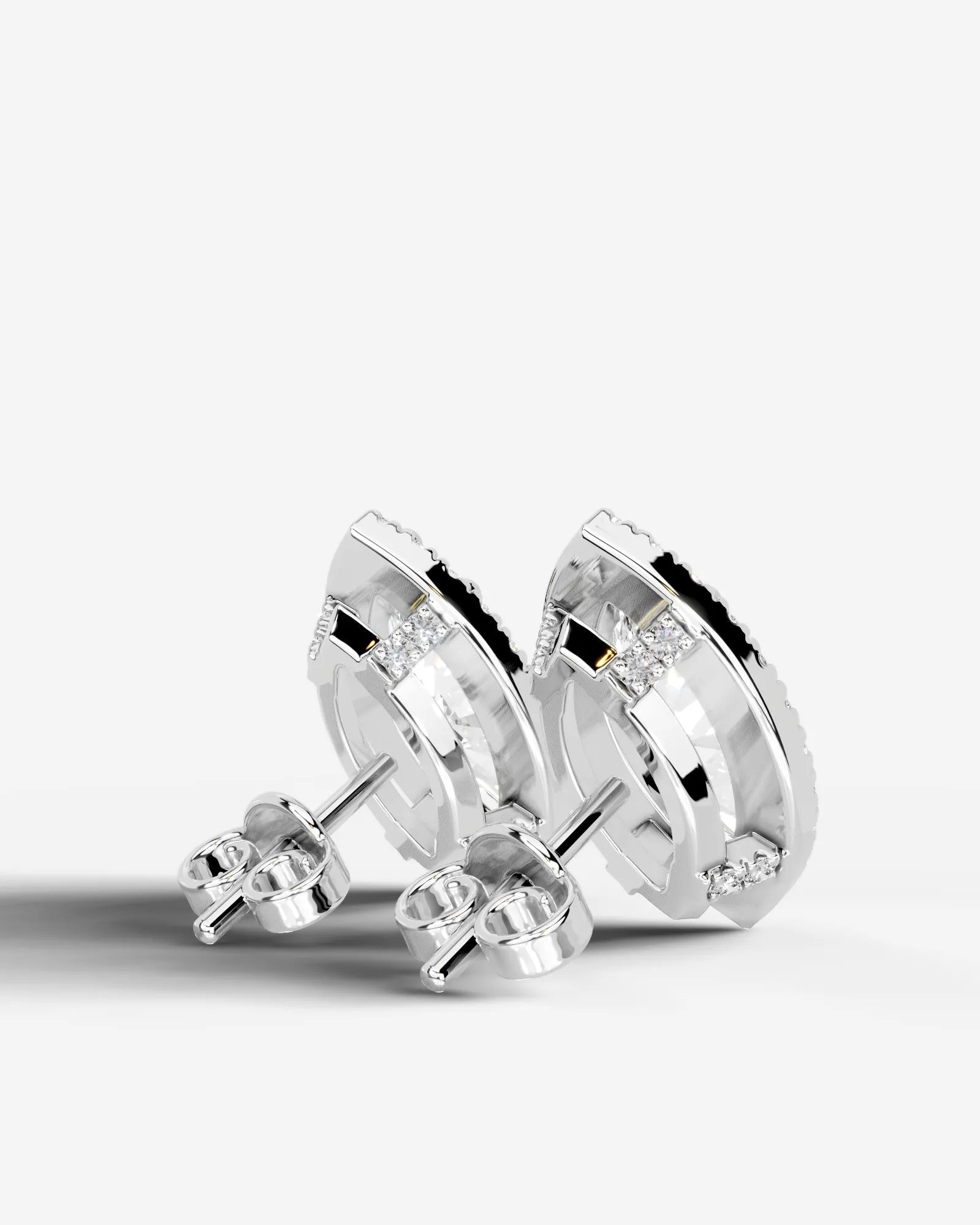 Ophelia Lab Grown Diamond Earrings Marquise - White Gold
