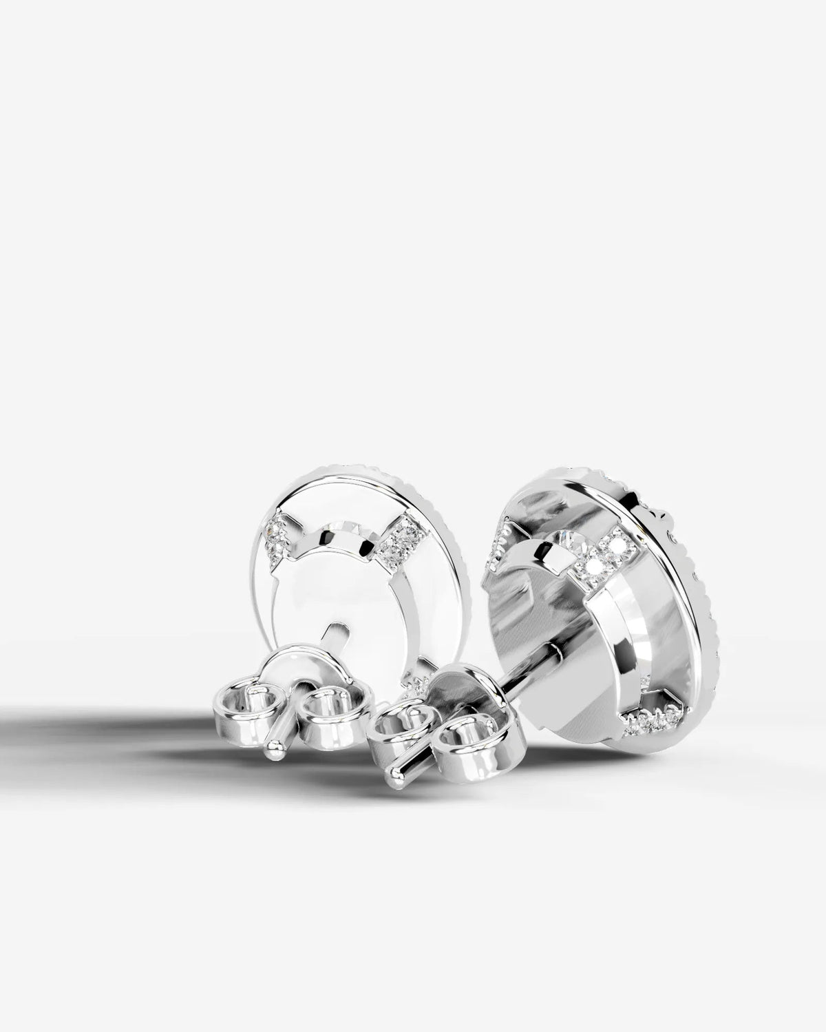 Ophelia Lab Grown Diamond Earrings Oval - White Gold