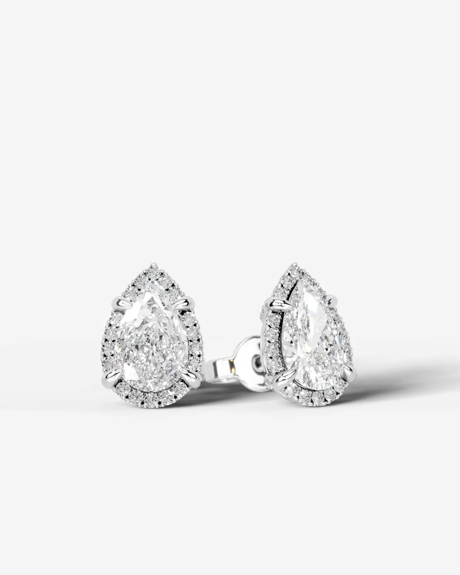 Ophelia Lab Grown Diamond Earrings Pear - Platinum