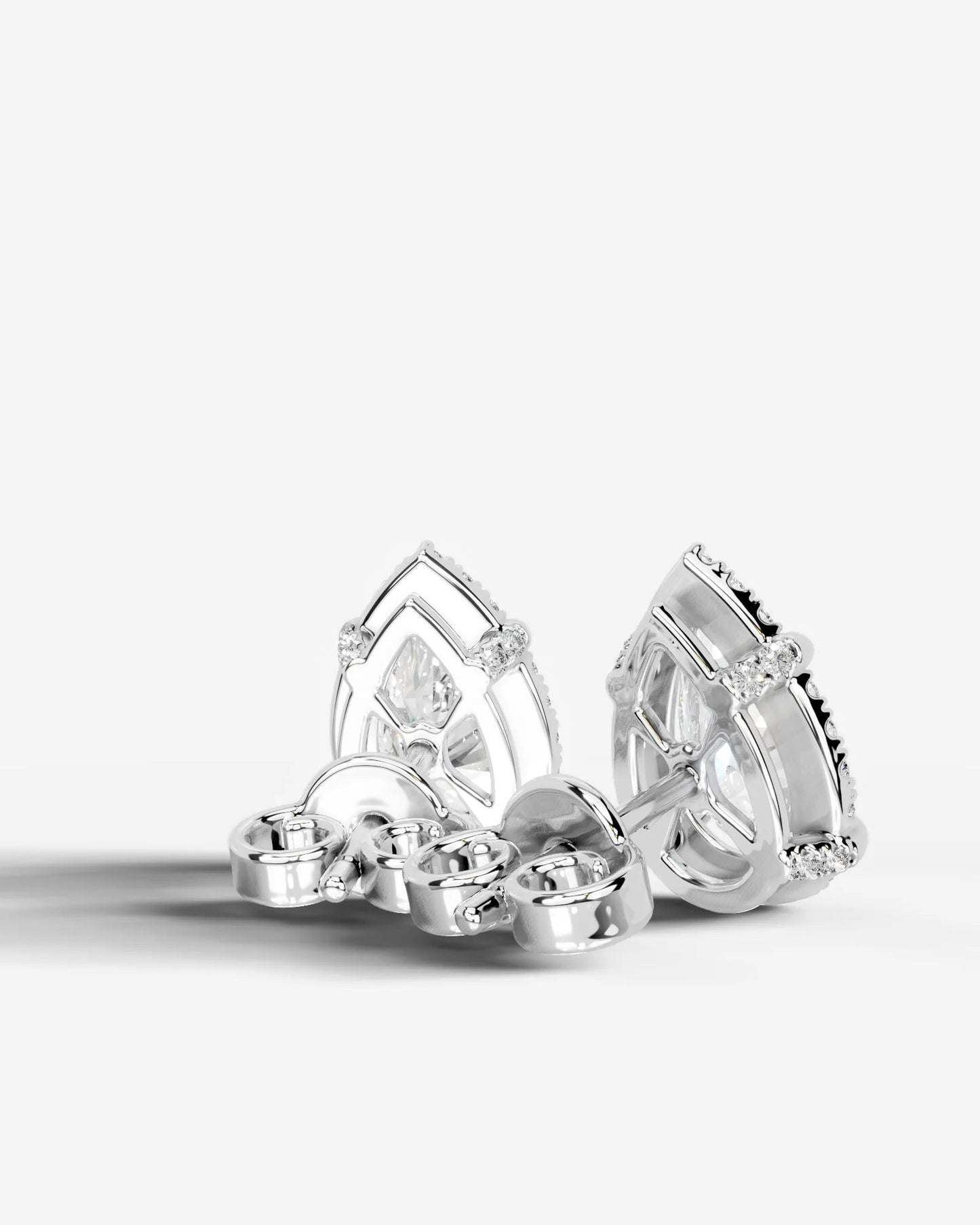 Ophelia Lab Grown Diamond Earrings Pear - Platinum