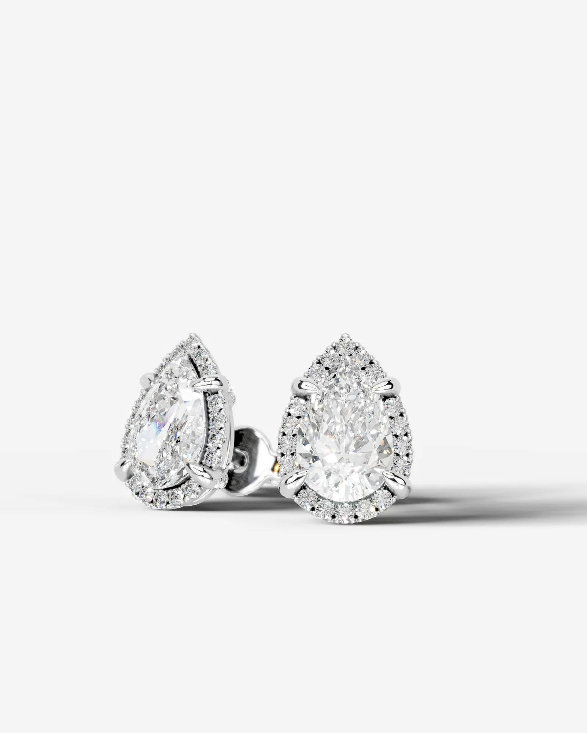 Ophelia Lab Grown Diamond Earrings Pear - Platinum