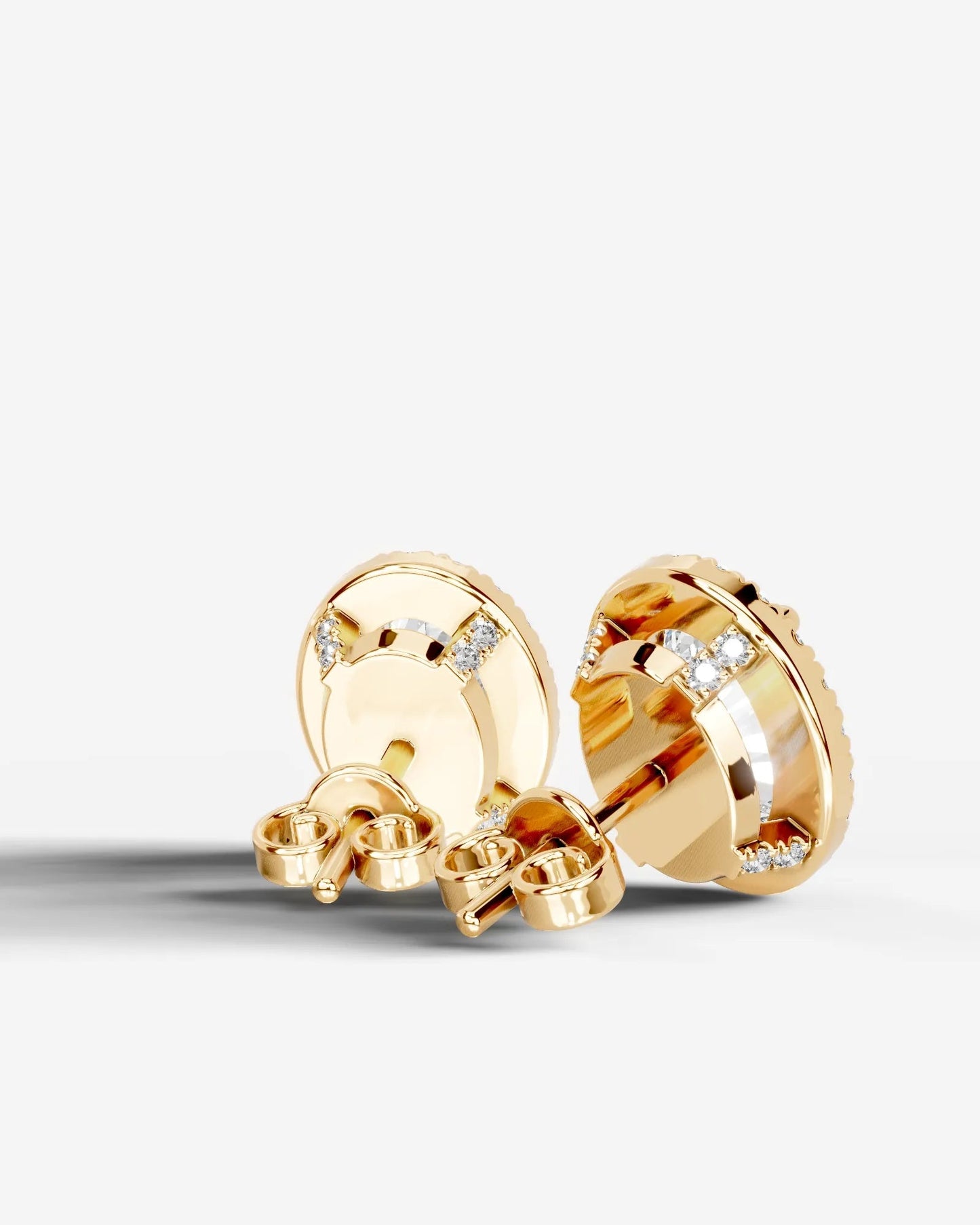Ophelia Lab Grown Diamond Earrings Oval - Yellow Gold