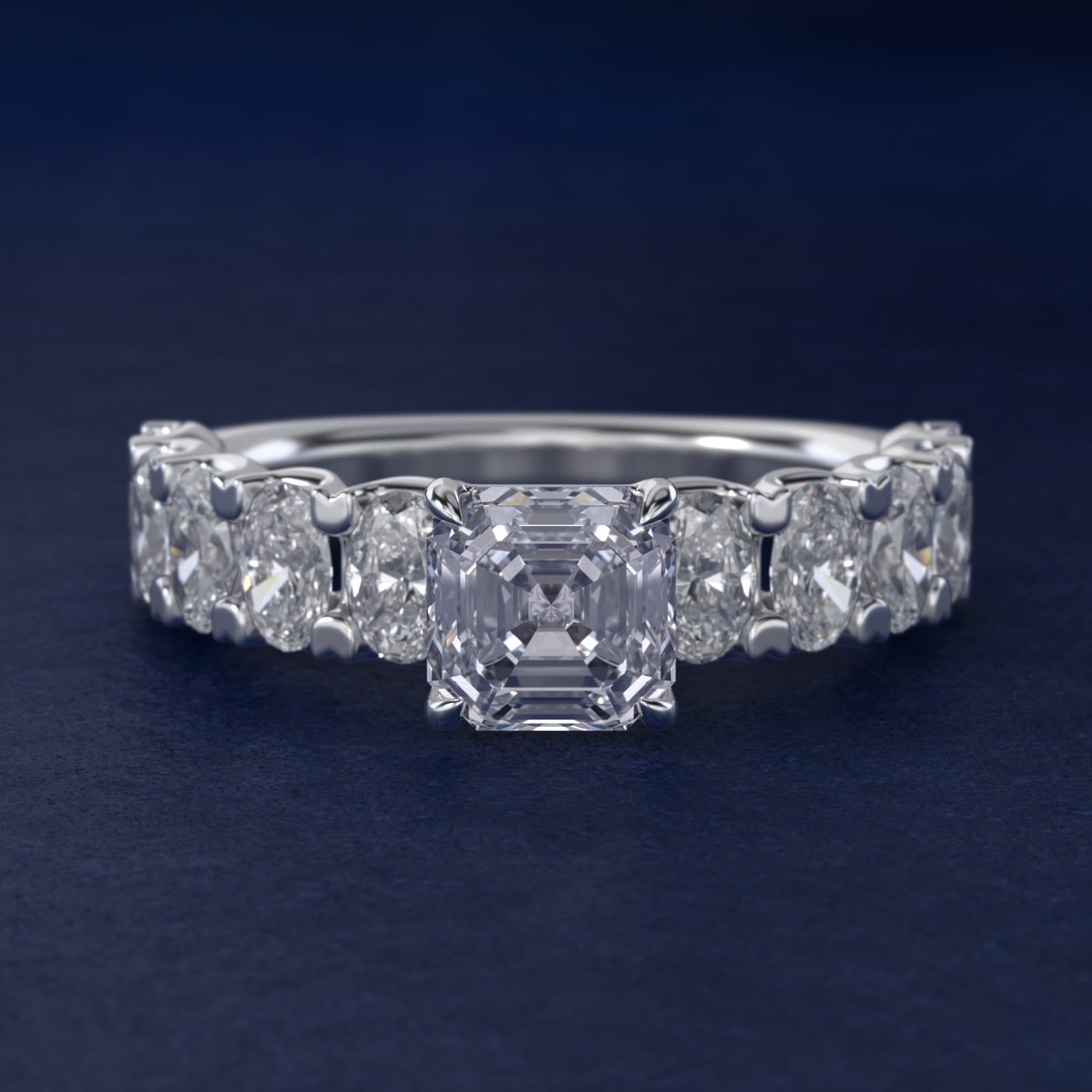 Oval-Cut Diamond Engagement Ring in Platinum - Asscher Center