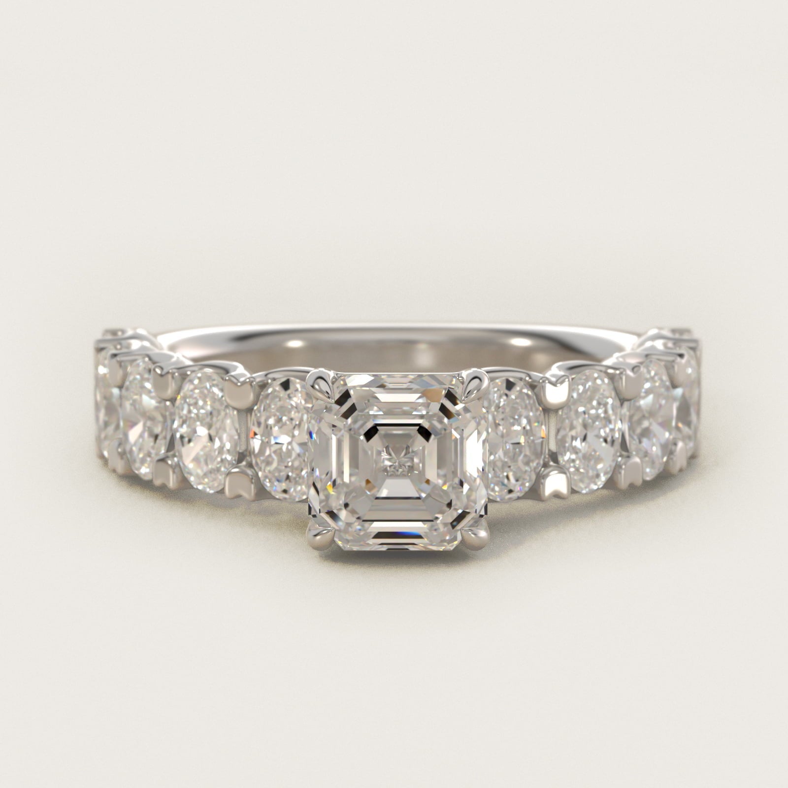Oval-Cut Diamond Engagement Ring in Platinum - Asscher Center