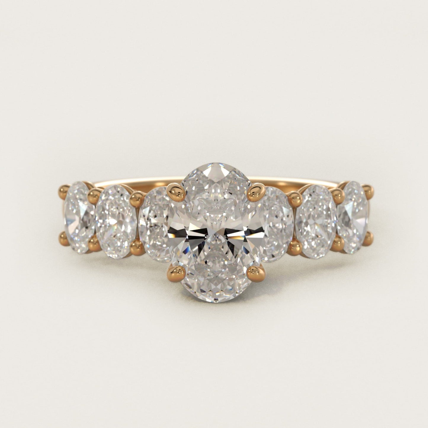 Oval Cut Side Stone Diamond Engagement Ring In 18k Yellow Gold By James Allen - Oval Center