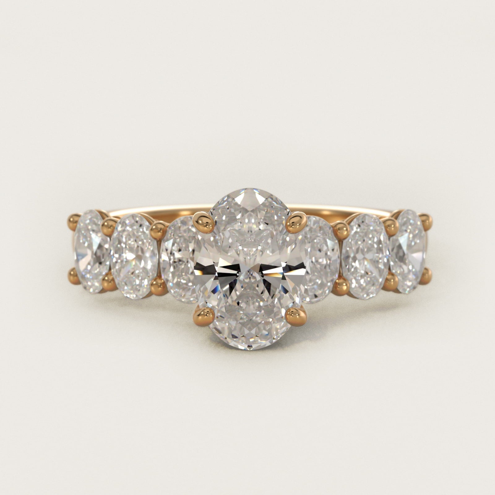 Oval Cut Side Stone Diamond Engagement Ring In 18k Yellow Gold By James Allen - Oval Center