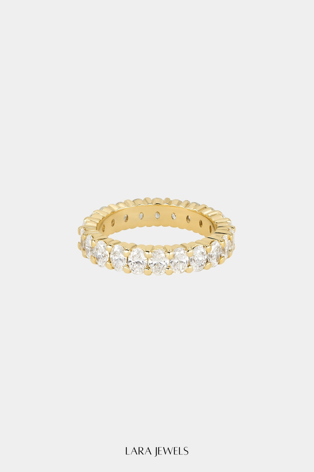 Oval Diamond Eternity Ring | 18K Gold