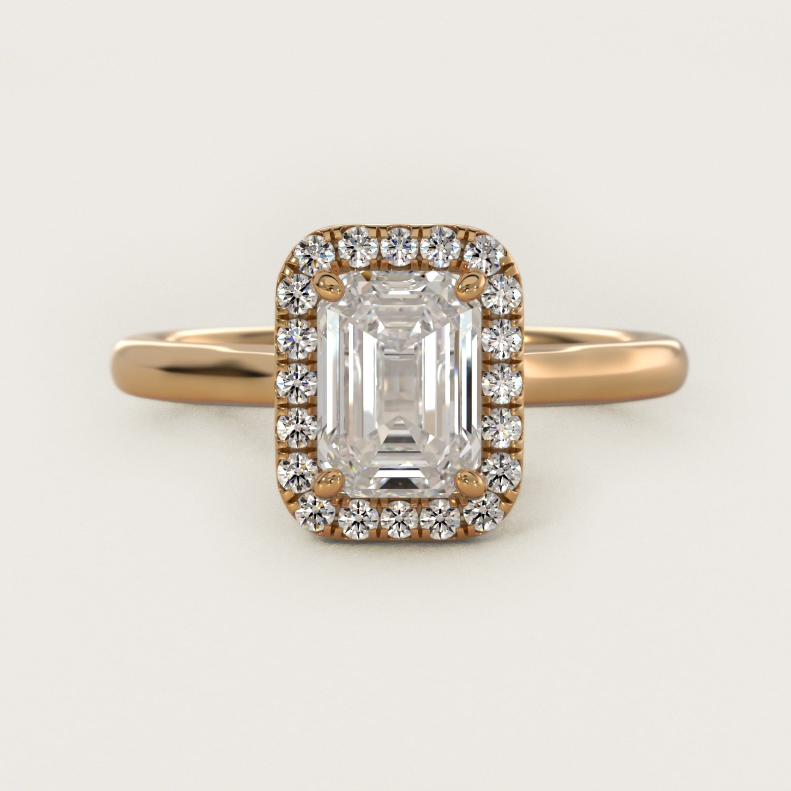 PavŽ Diamond Halo Engagement Ring In 18k Yellow Gold (Cushion, Emerald, Radiant) By James Allen - Emerald Center